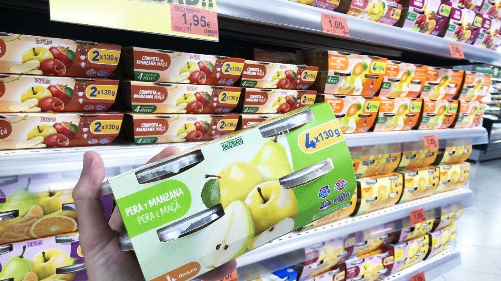 Mercadona reformula sus tarritos de frutas Hacendado - Mercadona