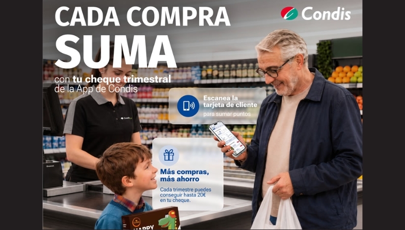 Condis lanza su nuevo programa de fidelización 'Tu cheque trimestral'