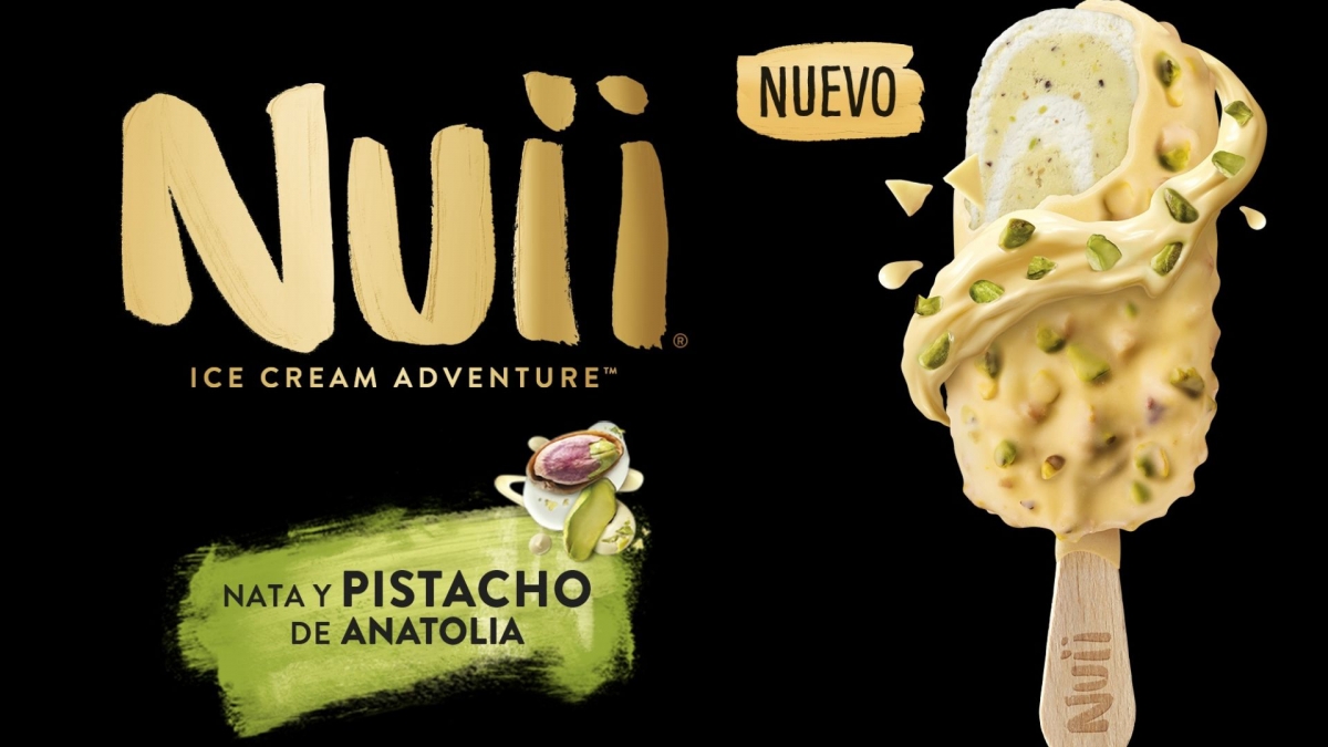 Nuii presenta su helado con Nata y Pistacho de Anatolia