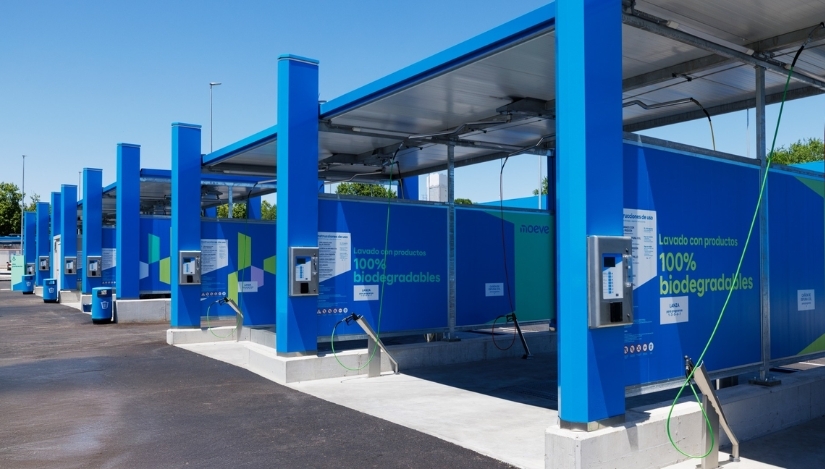 Moeve abre una macroárea de lavado con 2.000 m2 en su estación de Campo de las Naciones, en Madrid