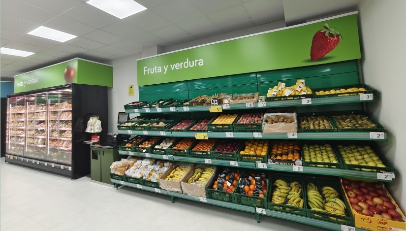 Sección de fruta y verdura en el nuevo Charter de Albacete.