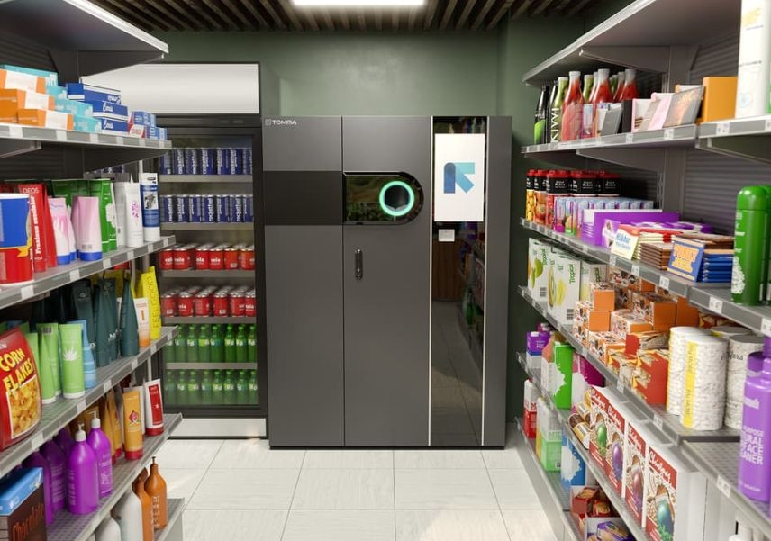 Modelo B7 de Tomra para comercios de medianas dimensiones.