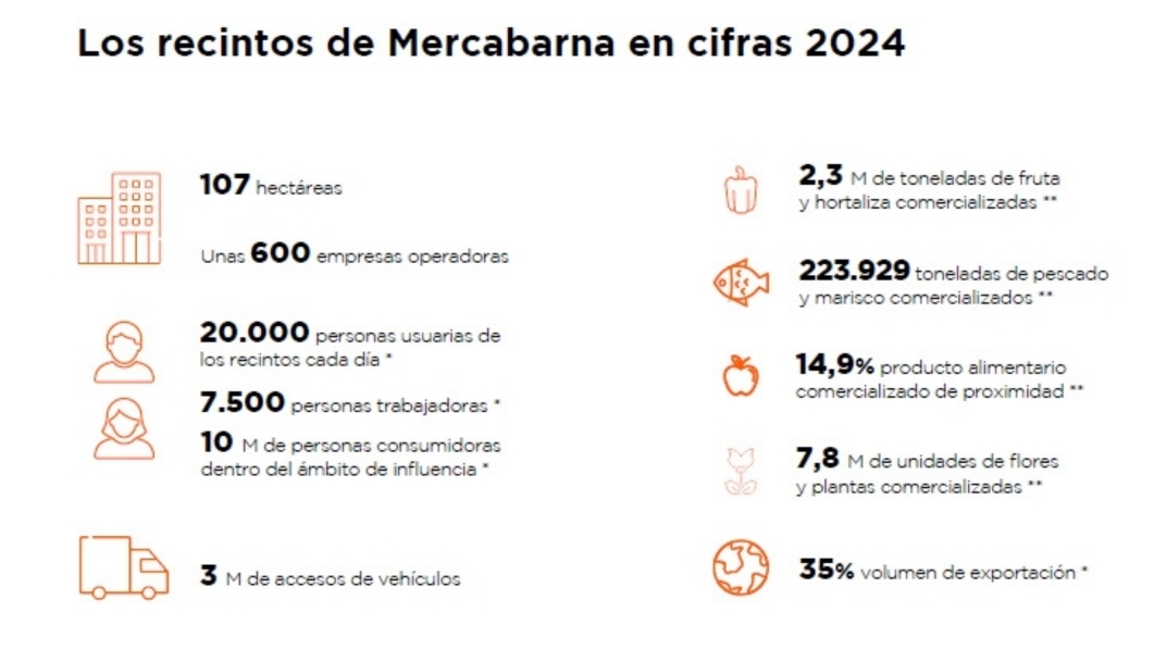 Recintos de Mercabarna en cifras 2024. - 