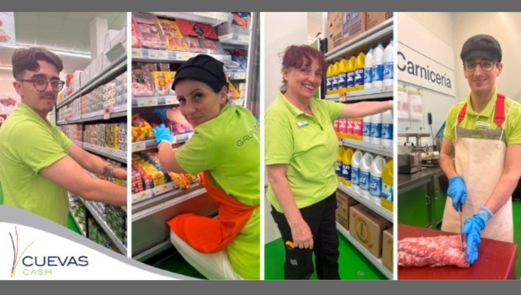 Empleados del nuevo Cuevas Cash de A Pobra do Caramiñal (A Coruña). - 